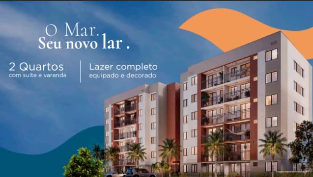 Apartamento 2 quartos pé na areia